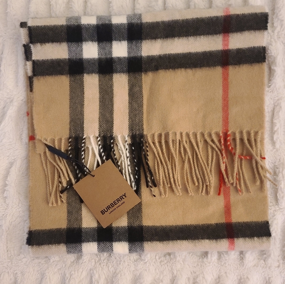 Burberry Check Cashmere Scarf